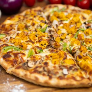 Bombay-inspired Pizza with Chicken Tikka in Eastbourne